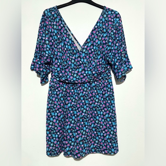 Lilly Pulitzer Parigi Knit Skort Romper Low Tide Navy Spotted Medium - Picture 4 of 6